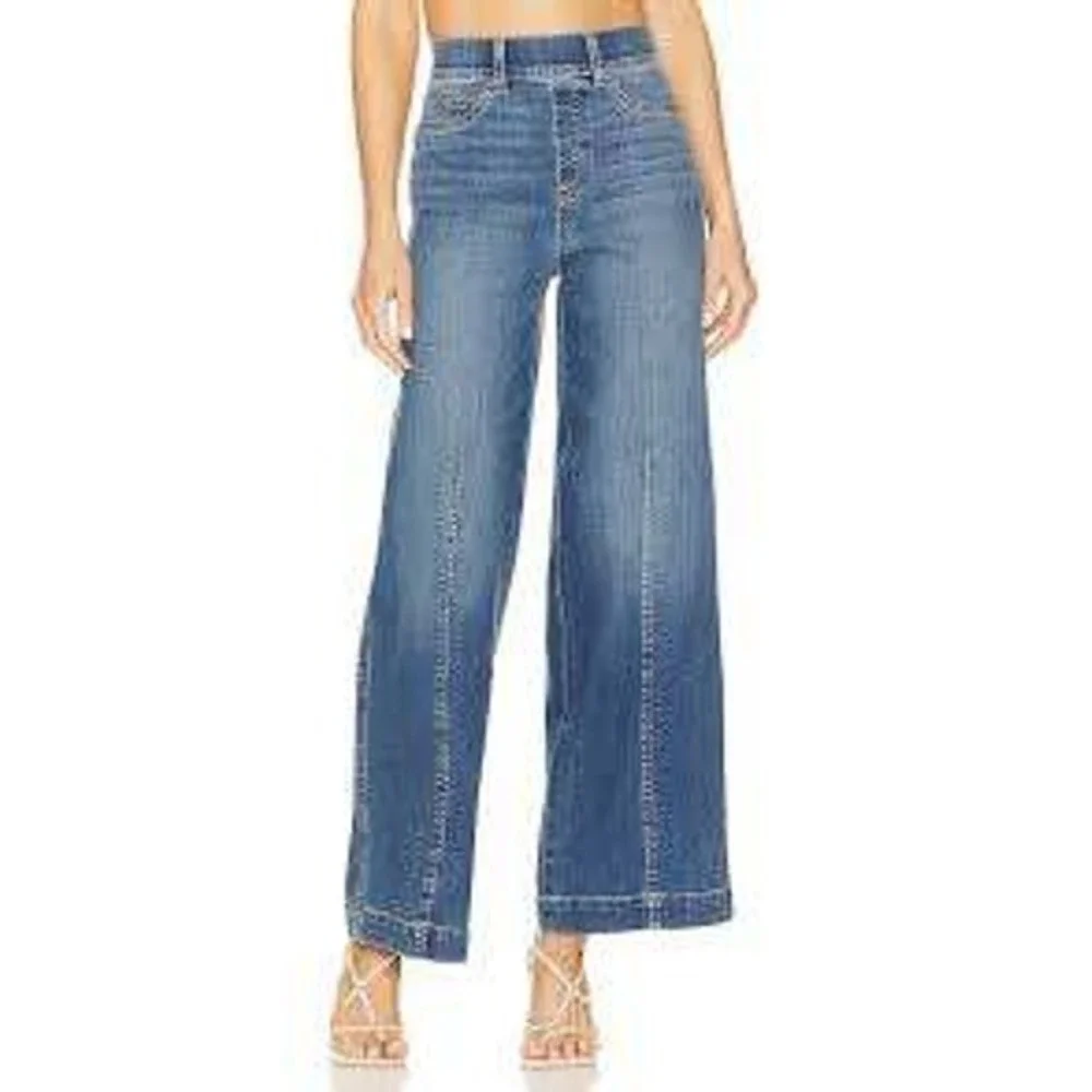 Women's XL Spanx ‎ Jeans  Seamed Front Wide Leg Jeans